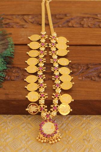 Kerala style kasu coin necklace