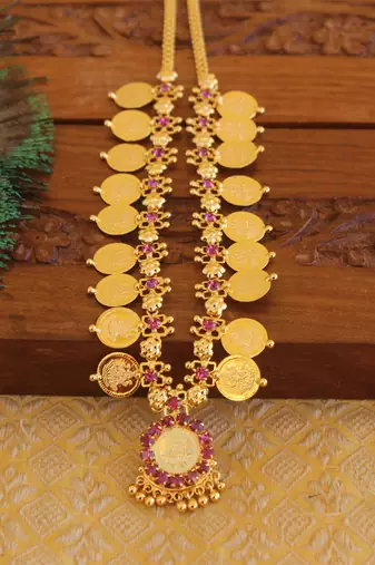Kerala style kasu coin necklace