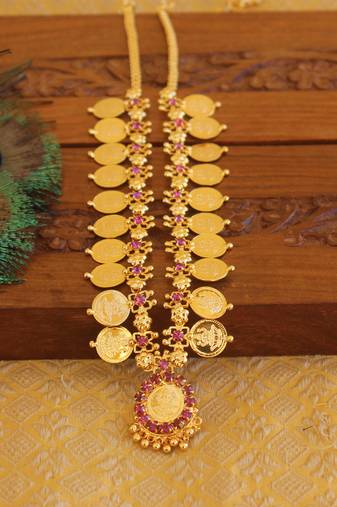 Kerala style kasu coin necklace