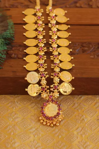 Kerala style kasu coin necklace