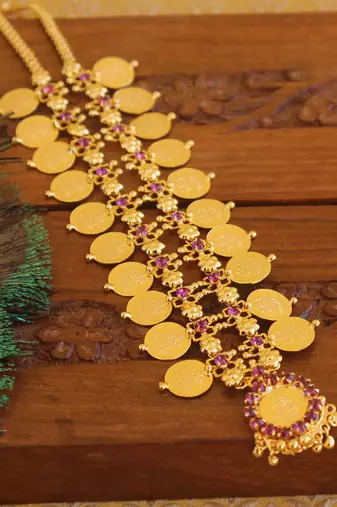 Kerala style kasu coin necklace