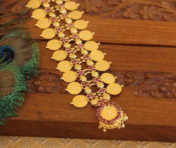 Kerala style kasu coin necklace 4