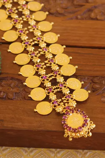 Kerala style kasu coin necklace