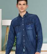 Men's denim casual shirt shirt for men | double pocket denim shirt for men