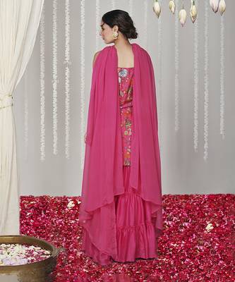Bagicha hot pink sharara set set of 3 2