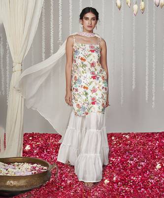 Bagicha white sharara set of 3 5
