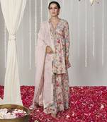 Bagicha pearl pink sharara set of 3