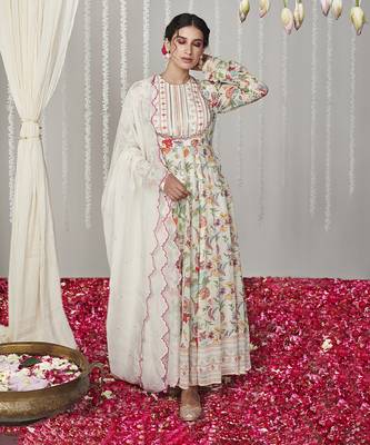 Bagicha white anarkali set of 3 1