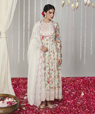 Bagicha white anarkali set of 3 2