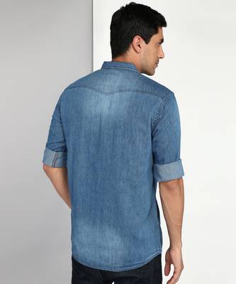 Men's denim casual shirt | double pocket shirt 2