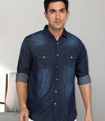 Men's denim casual shirt | double pocket shirt