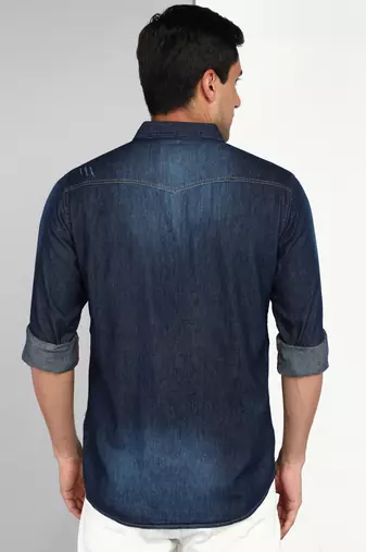 Men's denim casual shirt | double pocket shirt