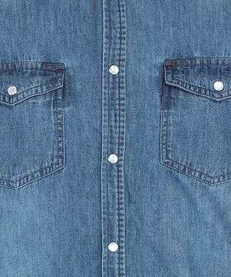 Men's denim casual shirt | double pocket shirt 4