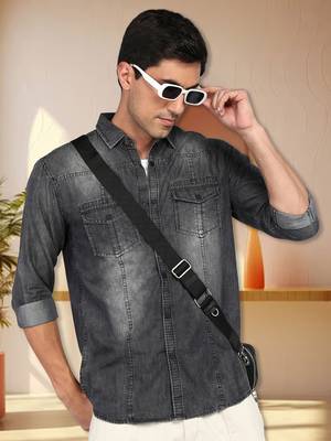 Men's denim casual shirt | double pocket shirt 1