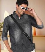 Men's denim casual shirt | double pocket shirt