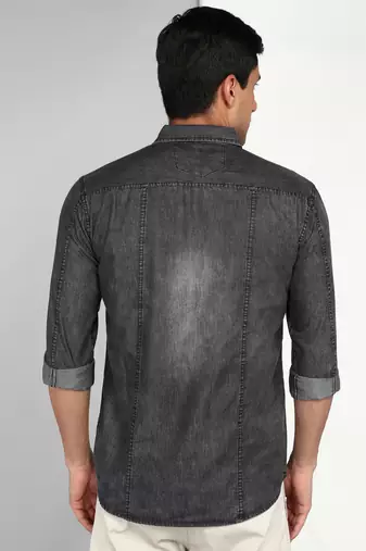 Men's denim casual shirt | double pocket shirt