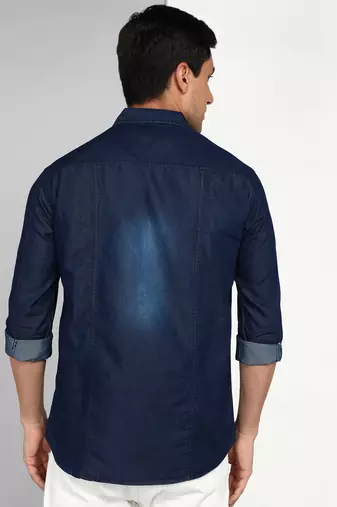 Men's denim casual shirt | double pocket shirt