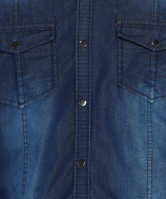 Men's denim casual shirt | double pocket shirt 4