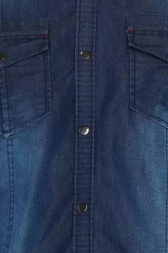 Men's denim casual shirt | double pocket shirt