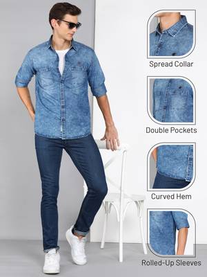  men's denim casual shirt | denim shirt for men 5