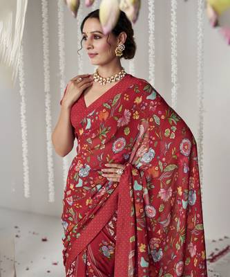 Bagicha red saree set of 2 4
