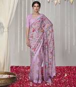 Bagicha lavender saree set of 2