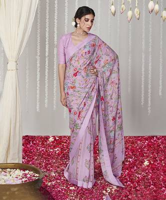 Bagicha lavender saree set of 2 2