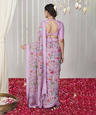 Bagicha lavender saree set of 2 3