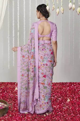 Bagicha lavender saree set of 2