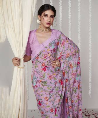 Bagicha lavender saree set of 2 4