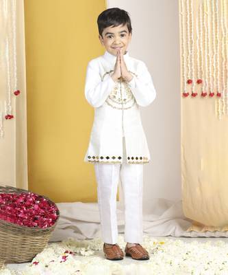 Acrylic work on sherwani 1