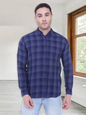 Men's slim fit cotton casual shirt | men's checkered shirt 1