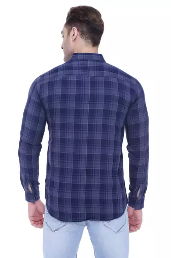 Men's slim fit cotton casual shirt | men's checkered shirt