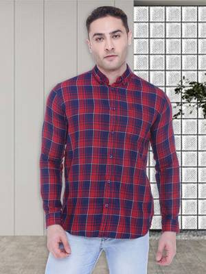 Men's slim fit cotton casual shirt | men's checkered shirt 1