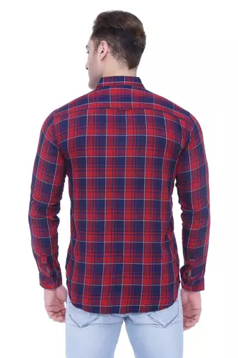 Men's slim fit cotton casual shirt | men's checkered shirt