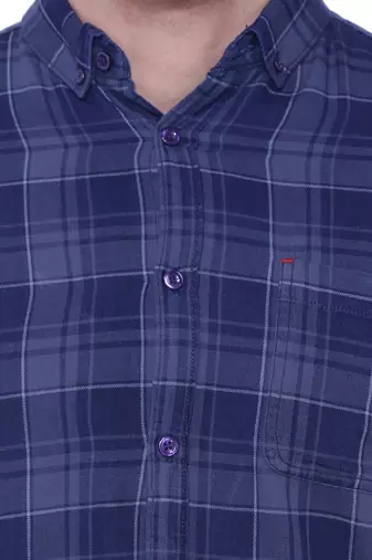 Men's slim fit cotton casual shirt | men's checkered shirt