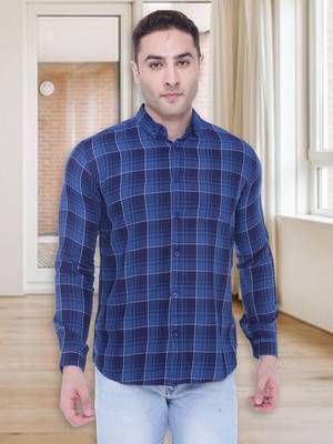 Men's slim fit cotton casual shirt | men's checkered shirt 1