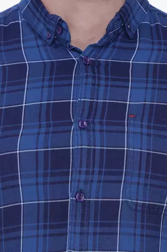 Men's slim fit cotton casual shirt | men's checkered shirt