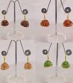 Size-1 inch multi stone stud lakh jhumki combo