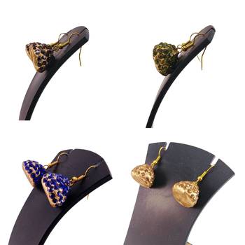 Size-1 inch multi stone stud lakh jhumki combo 4