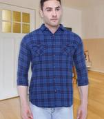 Men's slim fit cotton casual shirt | men's checkered shirt