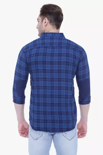 Men's slim fit cotton casual shirt  | men's checkered shirt