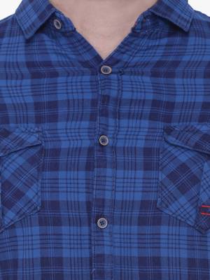 Men's slim fit cotton casual shirt  | men's checkered shirt 4