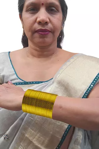 Metal plain bangle combo