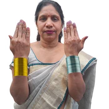 Metal plain bangle combo 5