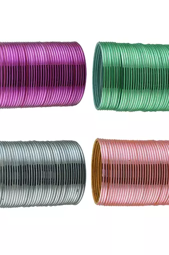 Metal plain bangle combo