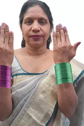 Metal plain bangle combo