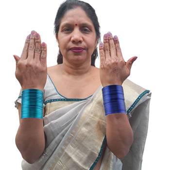 Metal plain bangle combo 4