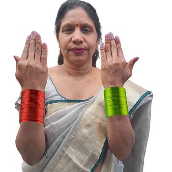 Metal plain bangle combo 3