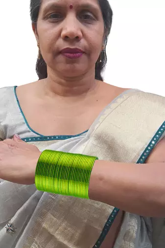 Metal plain bangle combo